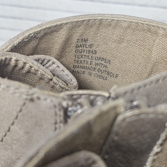 MIA: Nude Taupe Suede Wedge Ankle Boots/Booties ❤️ - Picture 5 of 13